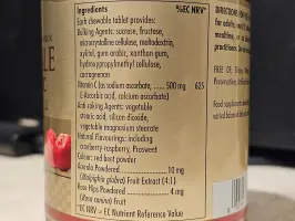 Vitamin C (500 mg) cran-raspberry 90 tablets