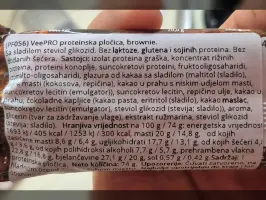 veePro Double Chocolate Brownie protein bar 74 g